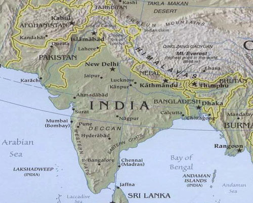 South Asia Physical Maps 50