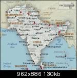Somewhat low resolution but useful South Asia physical map for travellers to India, Nepal, etc.