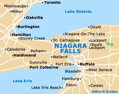 Map for Niagara Falls visitors